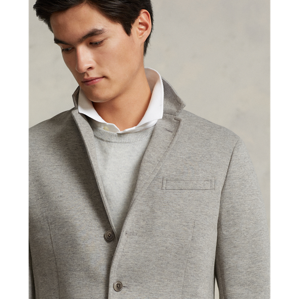 Battalion Grey Heather Polo Soft Modern Fit Double-Knit Jacket Polo Ralph Lauren 6