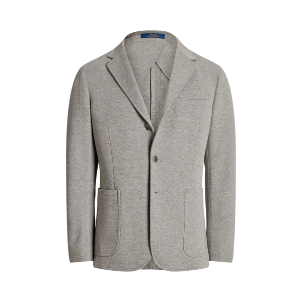 Battalion Grey Heather Polo Soft Modern Fit Double-Knit Jacket Polo Ralph Lauren 2