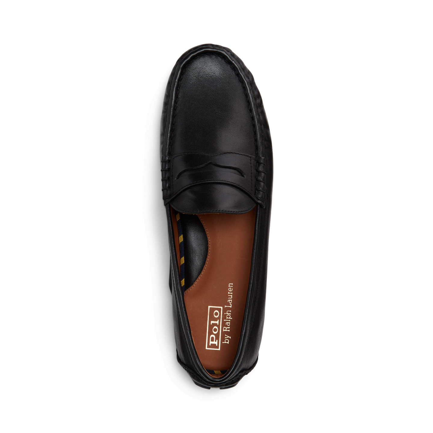 Ralph Lauren Anders Leather Driver, цвет: Чёрный — фото 3
