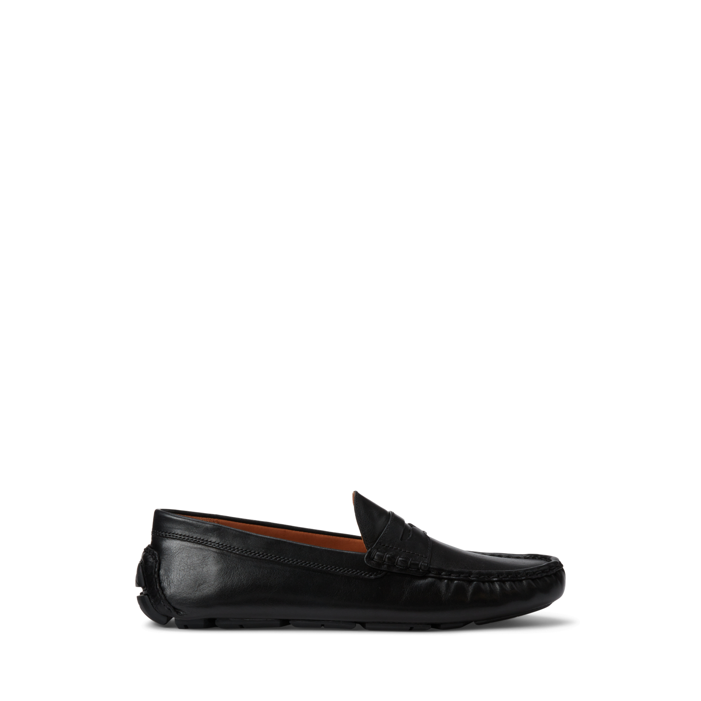 Ralph Lauren Anders Leather Driver, цвет: Чёрный — фото 4