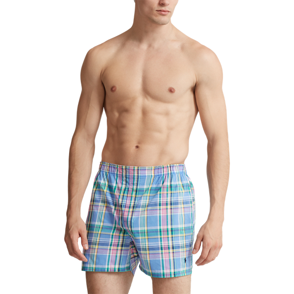 Flamingos/Paradise Plaid Classic Woven Cotton Boxer 3-Pack Polo Ralph Lauren 5