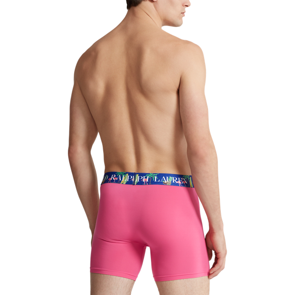 Desert Pink/ Royal Microfiber Boxer Brief Polo Ralph Lauren 3