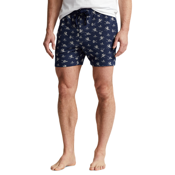 Vintage Anchor Print Knit Piqu&eacute; 6-Inch Sleep Short Polo Ralph Lauren 3