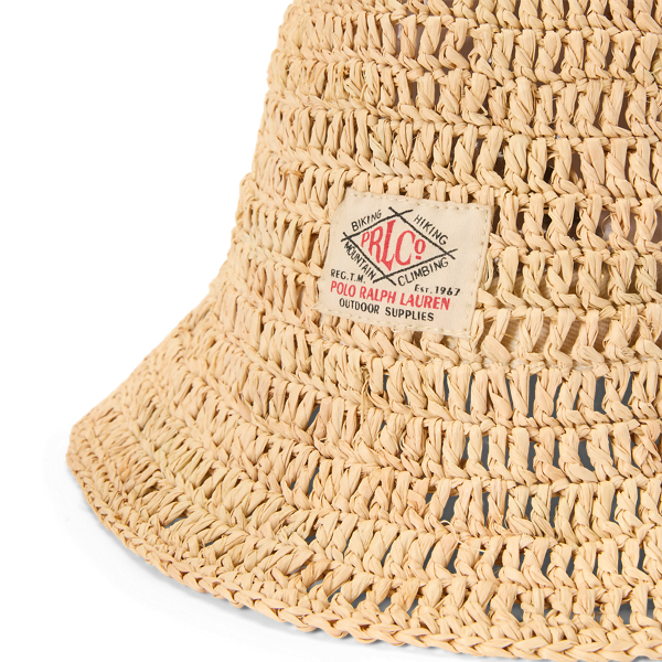 Natural Raffia Bucket Hat Polo Ralph Lauren 3