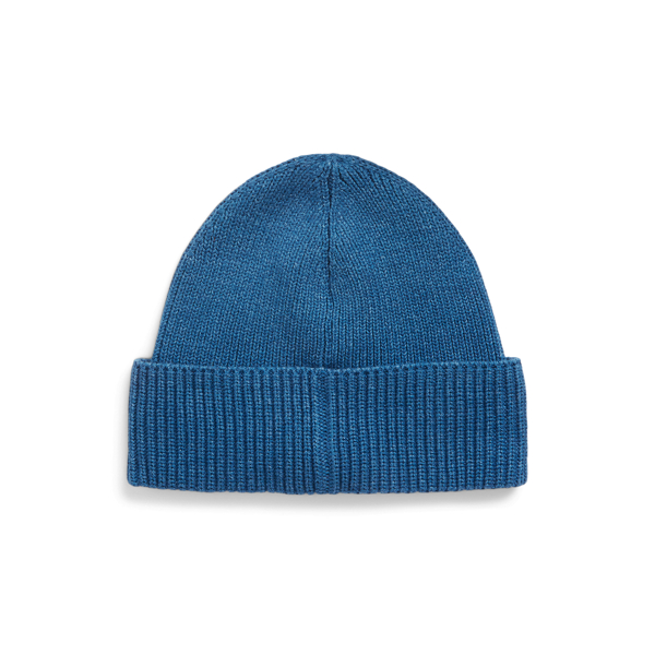 Light Indigo Polo Bear Cotton Beanie Polo Ralph Lauren 2