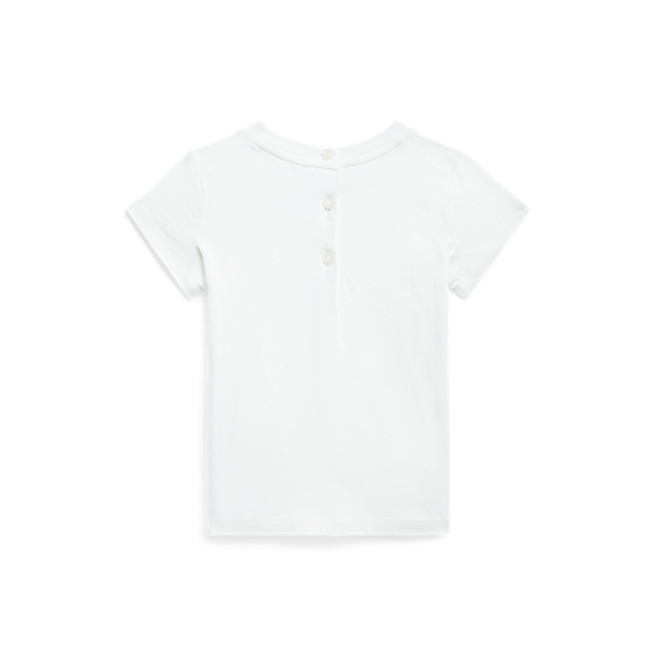 Baumwoll-T-Shirt mit Polo Bear Baby Girl in Deckbeizen-Wei&szlig; 2