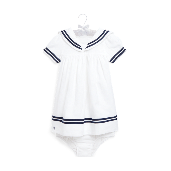 Maritimes Leinenkleid mit H&ouml;schen Baby Girl in 1