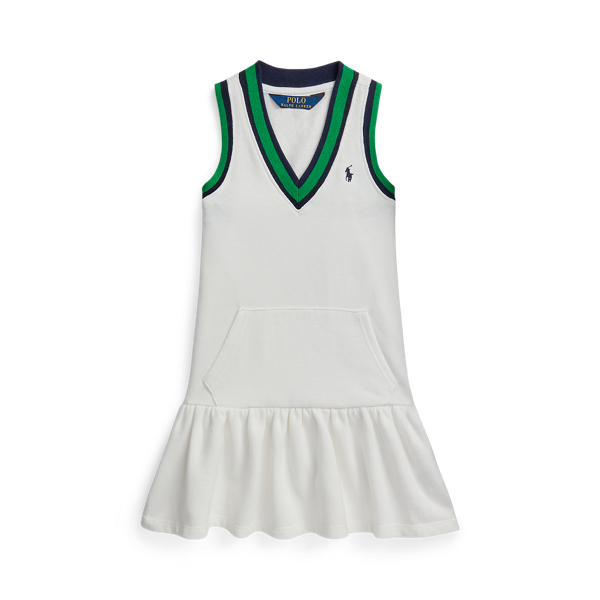 Fleece jurk met cricketstrepen