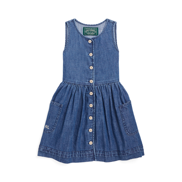 Cotton Denim Dress Girls 2-6x 1
