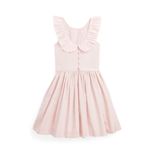 Pink Ruffled Mulberry Silk-Blend Dress Girls 2-6x 2