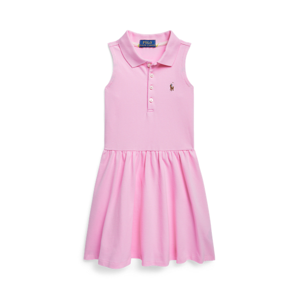 Vestido tipo polo de piqu&eacute; el&aacute;stico
