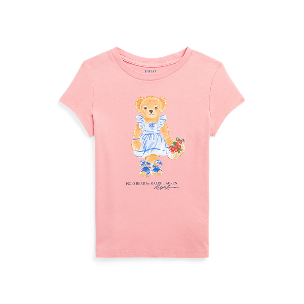 Baumwoll-T-Shirt mit Polo Bear Girls 1.5-6.5 Years in 1