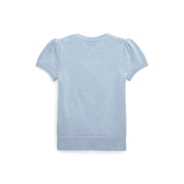 Kurzarm-Baumwollpullover mit Polo&nbsp;Bear Girls 1.5-6.5 Years in Landsitz-Blau 2
