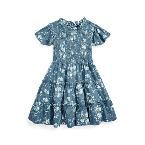 Floral Smocked Cotton Jersey Dress | Ralph Lauren