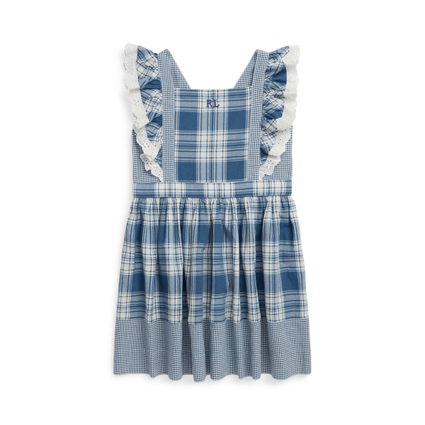 Vestido de madr&aacute;s de algod&oacute;n con cuadros