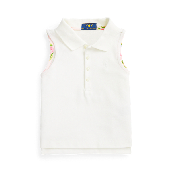 Polo de piqu&eacute; de algod&oacute;n sin mangas