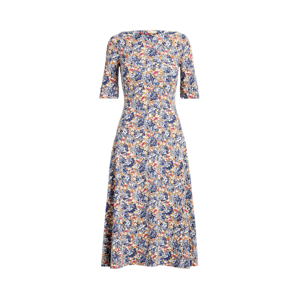 Gebl&uuml;mtes Midikleid aus Baumwollstretch Lauren in 1