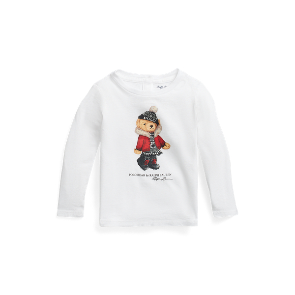 T-shirt algod&atilde;o manga comprida Polo Bear