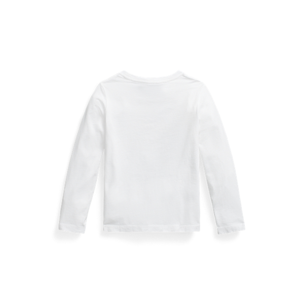 T-shirt Polo Bear &agrave; manches longues Girls 1.5-6.5 Years en Blanc 2