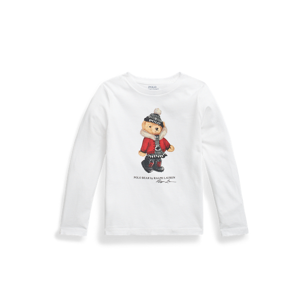 T-shirt Polo Bear &agrave; manches longues Girls 1.5-6.5 Years en 1