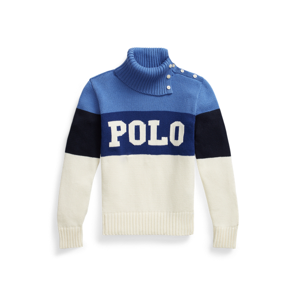 Logo Cotton Roll Neck Jumper