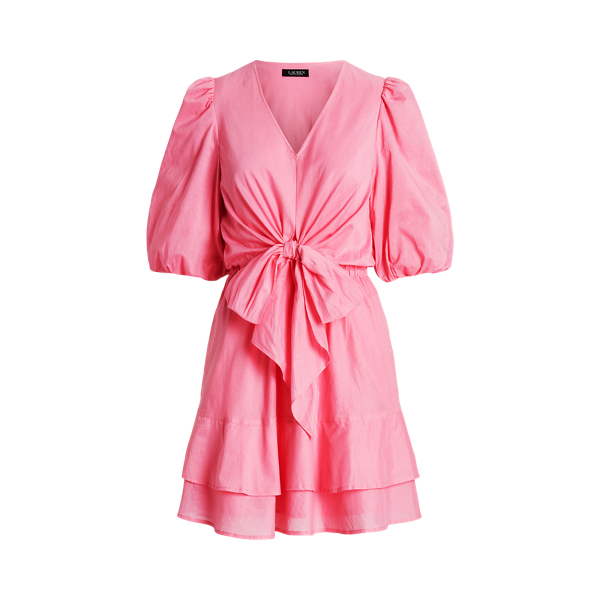 Kleid aus Baumwollvoile mit Puff&auml;rmeln Lauren in 1