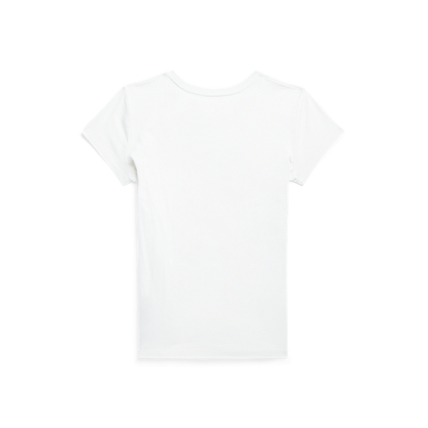 T-shirt Polo Bear jersey de coton Girls 7-14 Years en Blanc moussaillon 2
