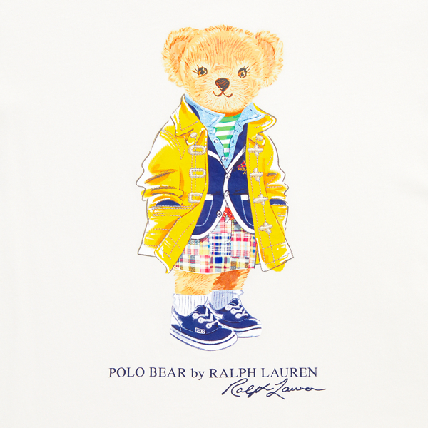 T-shirt Polo Bear jersey de coton Girls 7-14 Years en Blanc moussaillon 3