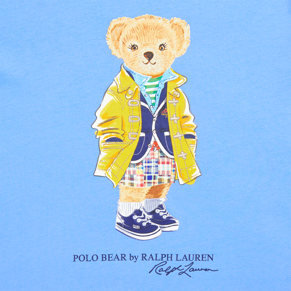 Kleid aus Baumwolljersey mit Polo Bear Girls 7-14 Years in Harbor-Island-Blau 3