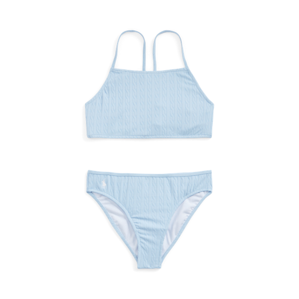Mini-Cable Jacquard Two-Piece Swimsuit Girls 7-14 Years 1