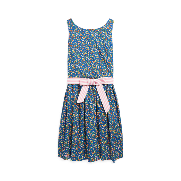 Robe en popeline de coton fleurie Girls 7-14 Years en 1