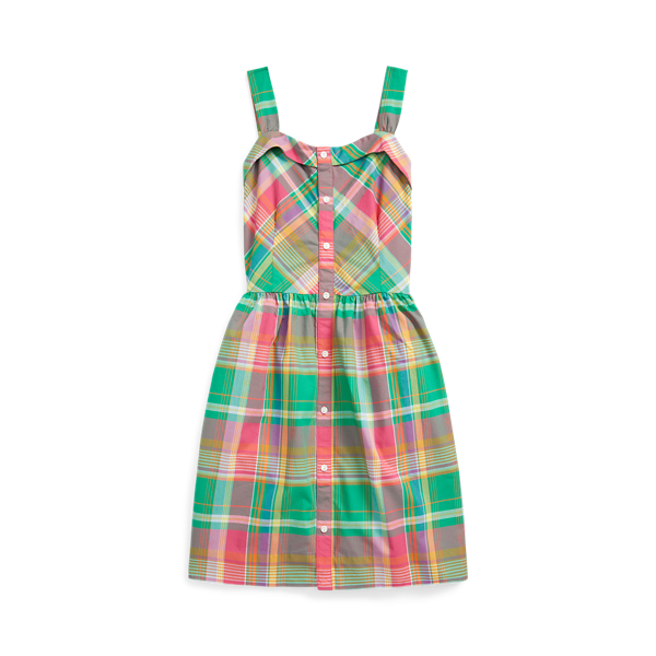 Plaid Cotton Poplin Dress Girls 7-16 1