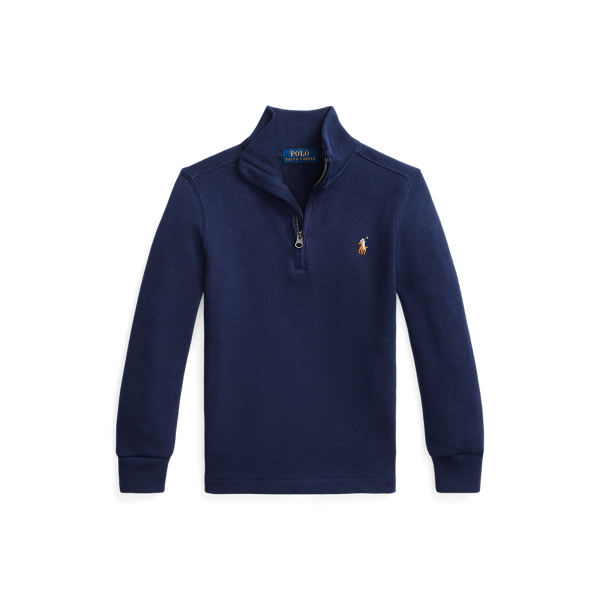 French-Rib Quarter-Zip Pullover