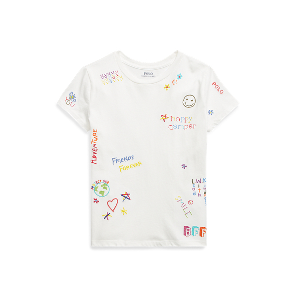 Camiseta de punto de algod&oacute;n estampada Girls 7-14 Years en 1