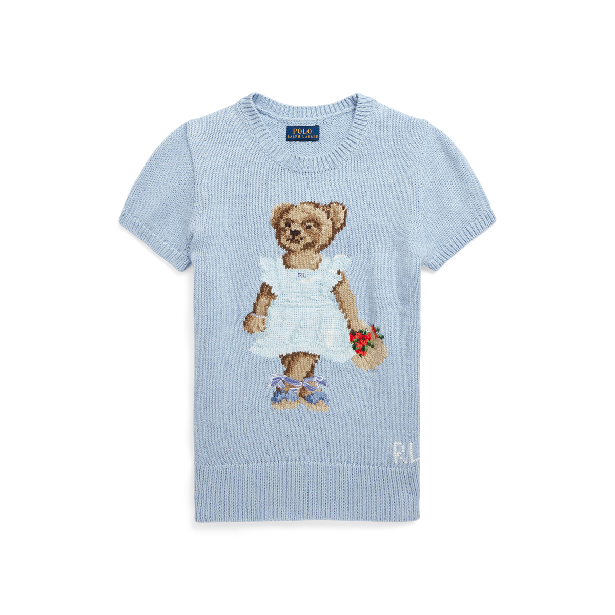 ラルフ・ローレン Lauren Ralph Lauren Print Linen-cotton Short-sleeve Sweater レディース Print Linen-Cotton Short-Sleeve Sweater