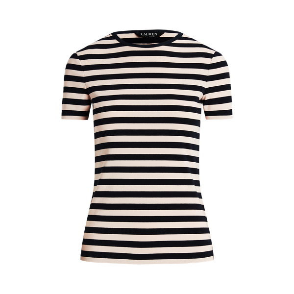 Maglietta in cotone stretch a righe Lauren in 1