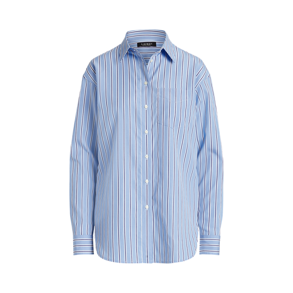 Striped Cotton Broadcloth Shirt Lauren 1