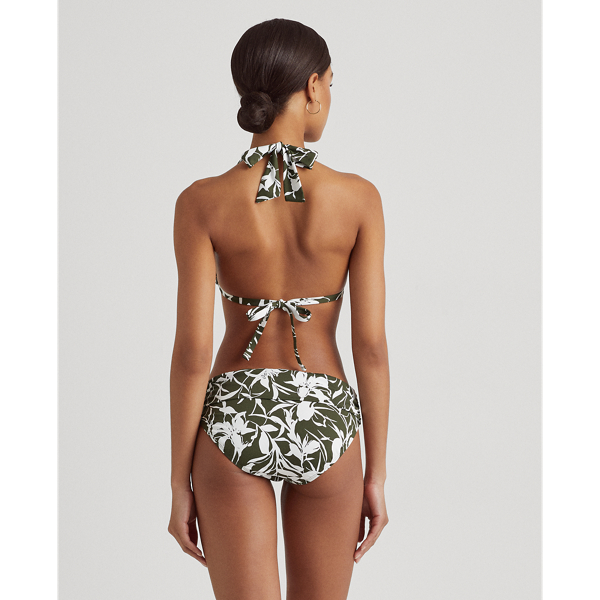 Neckholder-Bikinitop mit Blumen Lauren in Olivgr&uuml;n 4