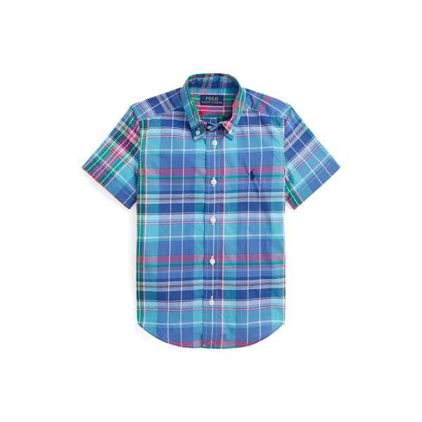 Geometric Poplin Short-Sleeve Shirt Boys 2-7 1