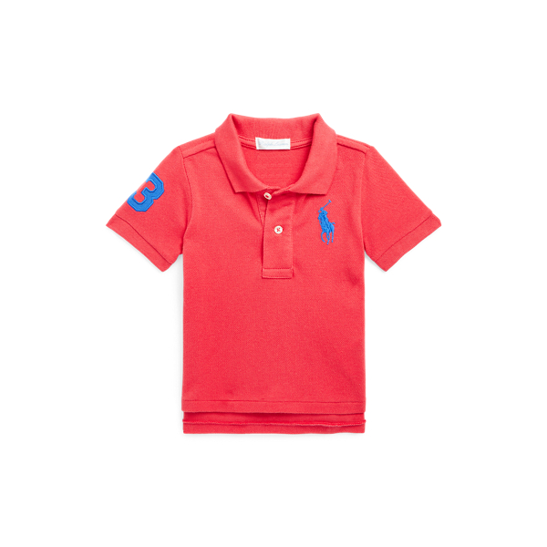 Starboard Red/Sapphire Star Big Pony Cotton Mesh Polo Shirt Baby Boy 1