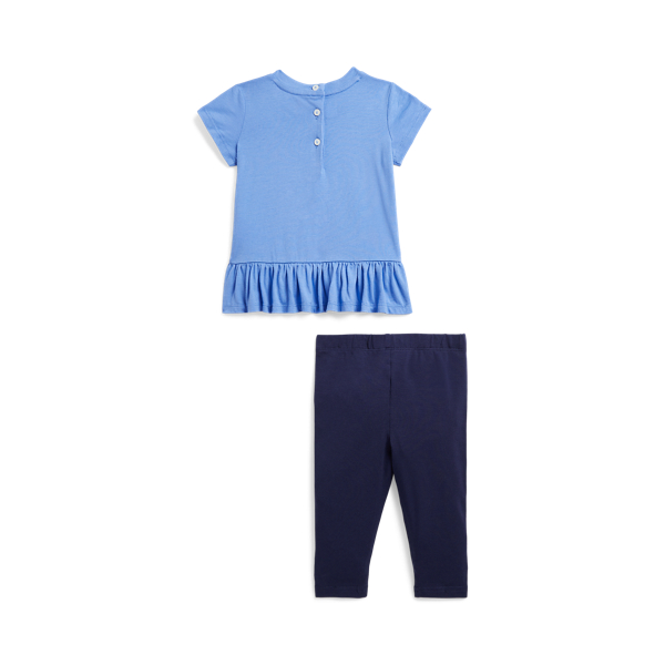 Haut &agrave; basque Polo Bear legging jersey Baby Girl en Bleu &icirc;les Harb./Mrn Newp. 2