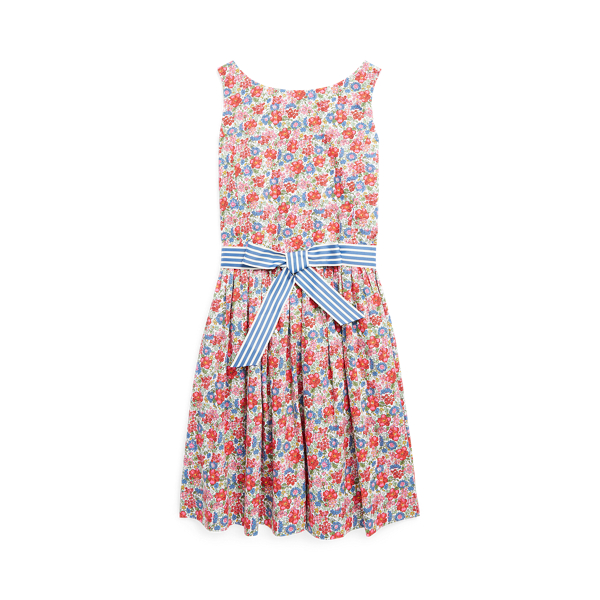 Robe en popeline de coton fleurie Girls 7-14 Years en 1
