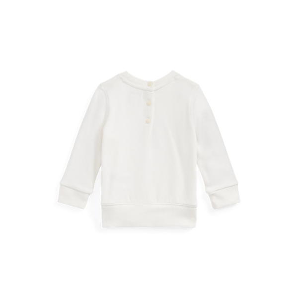 Deckwash White Polo Bear Fleece Pullover Baby Girl 2