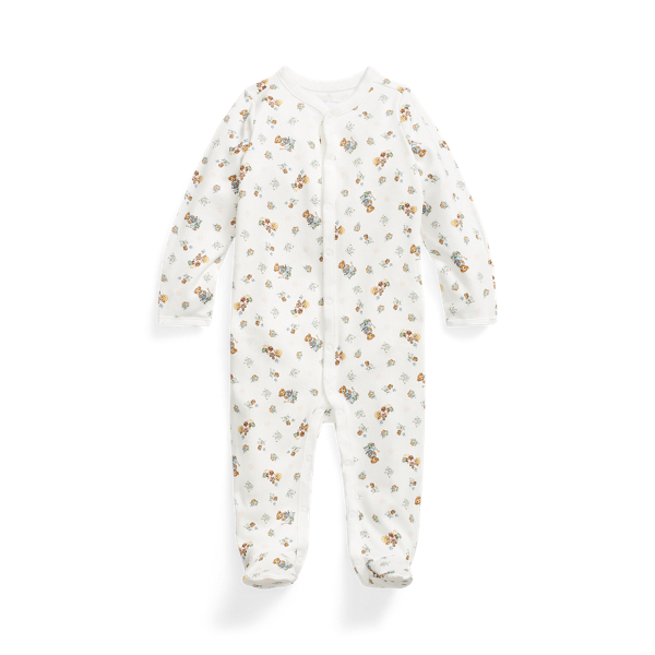 Tutina con piedini Polo Bear in cotone Baby Girl in 1