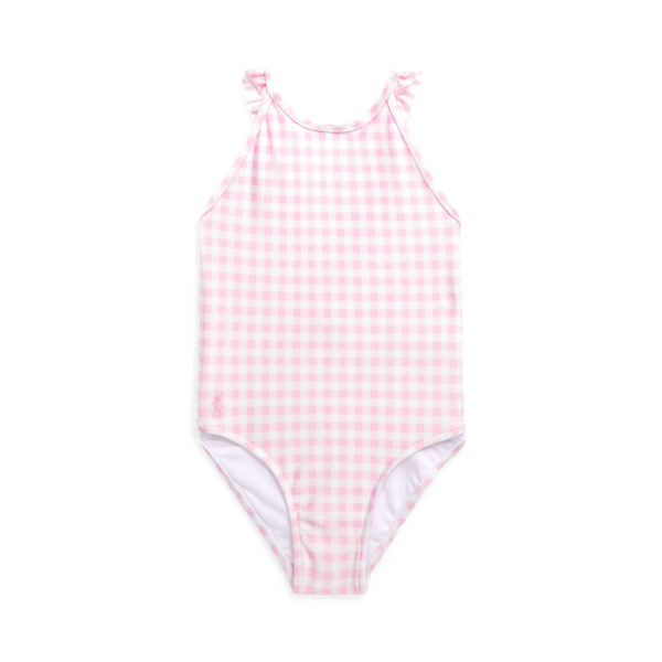 Gingham Ruffled One-Piece Swimsuit