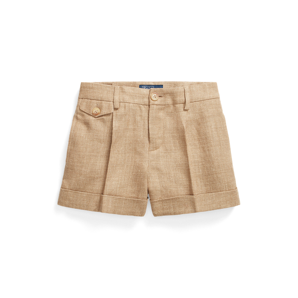 Pleated silk-Blend Tweed Short
