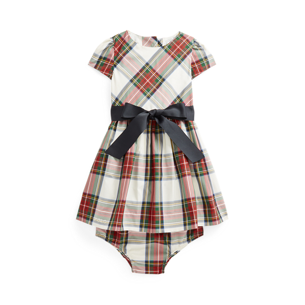 Plaid Taffeta Dress &amp; Bloomer Baby Girl 1