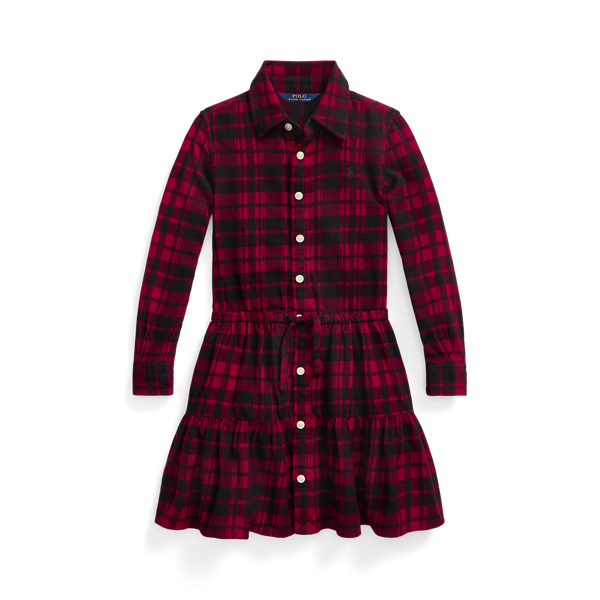 Plaid Cotton Twill Shirtdress