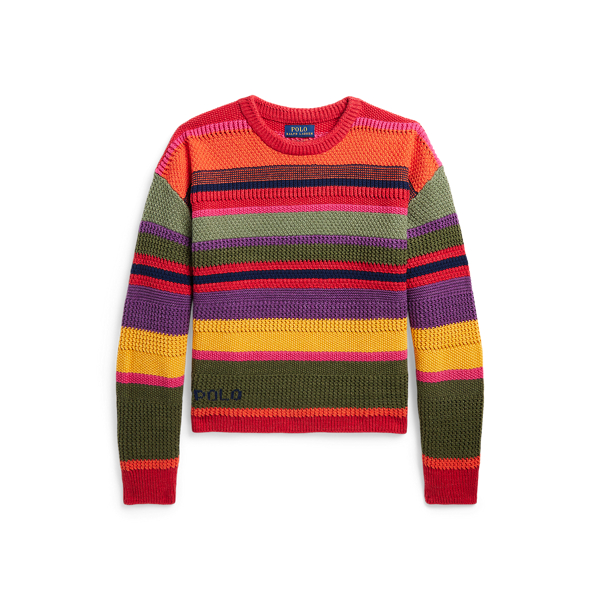 Striped Cotton-Blend Jumper