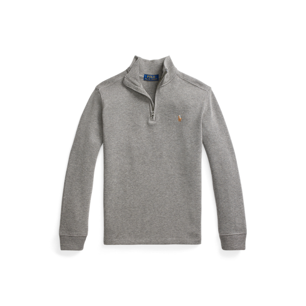 Franse rib pullover met korte rits Boys 6-14 Years in 1